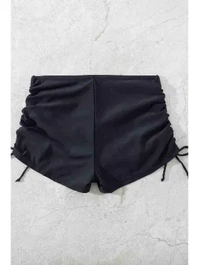 Angelsin Angelsin Özel tasarım Büzgü Detaylı Bikini Altı Siyah - Alternatif Görünüm