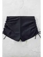 Angelsin Özel tasarım Büzgü Detaylı Bikini Altı Siyah detay görünüm