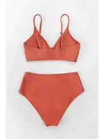 Angelsin Özel Tasarım Önden Çarpraz Bikini Üstü Kırmızı MS42009 Kırmızı görsel 4