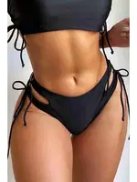 Pencereli Yandan Bağlamalı Bikini Altı Angelsin 41798 Siyah