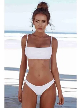 Angelsin Beyaz Askılı Bikini Takım Angelsin 4254