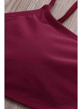 Angelsin Boş Kap Kadın Bikini Takım Bordo Angelsin 4254 - Alternatif Görünüm