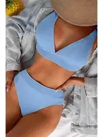 Angelsin Şık Bikini Üstü Mavi Mavi