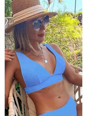 Angelsin Angelsin Şık Bikini Üstü Mavi MS41689 - Alternatif Görünüm