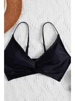 İnce Askılı Şık Bikini Üstü Siyah MS43499 Siyah görsel 4