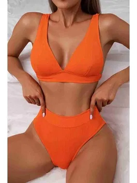 Angelsin Angelsin Şık Bikini Üstü Turuncu - Alternatif Görünüm