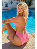 İnce Fitilli Yüksek Bel Bikini Altı Angelsin 41758 Pembe farklı açı