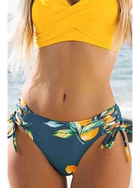 Angelsin Yanlardan Bağlamalı Baskılı Bikini Altı Çok Renkli Angelsin MS43228 - Alternatif Görünüm