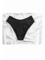 Yüksek Bel Şık Bikini Altı Siyah Angelsin MS43458 Siyah görsel 4