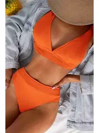 Angelsin Angelsin Yüksel Bel Bikini Altı Turuncu