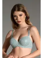 Askıları Taş İşlemeli Double Push Up Sütyen New Bra 9017 Petrol görsel 7