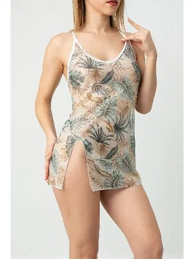 Phevos Bahar Desen Seksi Askılı Gecelik Phevos 012-002254