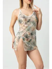 Phevos Bahar Desen Seksi Askılı Gecelik Phevos 012-002254