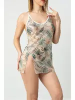 Bahar Desen Seksi Askılı Gecelik Phevos 012-002254 Desenli