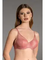 Balenli Desteksiz Fileli Sütyen New Bra 3024 Gül Kurusu görsel 5