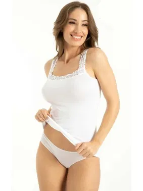 Q-En Bambu Kalın Askı Çift Yönlü Atlet Q-En 706 - Alternatif Görünüm