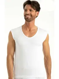 Q-En Bambu Sıfır Kol V Yaka Atlet Q-En 601