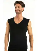 Bambu Sıfır Kol V Yaka Atlet Q-En 601 Siyah detay görünüm