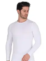 Erkek Uzun Kollu Atlet Fanila Berrak 1040 Beyaz detay görünüm