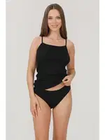 İnce Askılı Yüksek Yaka Kadın Atlet Takım Berrak 1261 Siyah detay görünüm