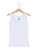 Kalın Askılı Kız Çocuk Atlet Berrak 6015 Beyaz detay görünüm