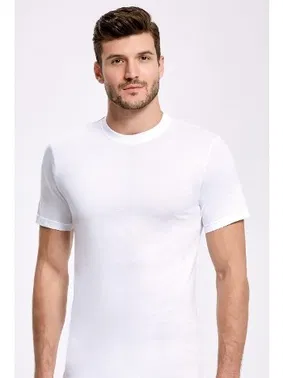 İlke Beyaz %100 Pamuk 0 Yaka Fanila İlke 1004