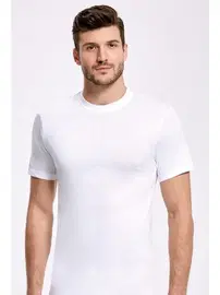 İlke Beyaz %100 Pamuk 0 Yaka Fanila İlke 1004