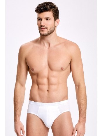 Beyaz Pamuk Erkek Slip Külot İlke 1015