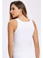 Beyaz Pamuk Güpürlü Geniş Askılı Atlet İlke 2206 Beyaz detay görünüm