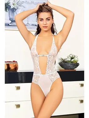 Sistina Beyaz Taşlı Bodysuit Sistina 889