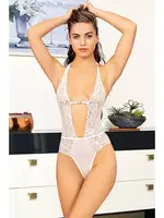 Beyaz Taşlı Bodysuit Sistina 889 Beyaz