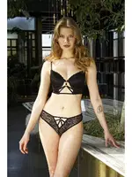 Balenli Desteksiz Bayan Sütyen Takım Büşra 413 Siyah