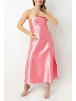 Çarpraz Askılı Derin Yırtmaçlı Saten Gecelik DoReMi 002-001280 Somon görsel 8