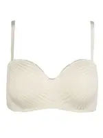 Çizgili Desteksiz Straplez Sütyen NBB 3001 Ekru görsel 5