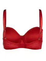 Çizgili Desteksiz Straplez Sütyen NBB 3001 Kırmızı görsel 10