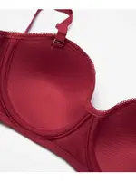 Çizgili Desteksiz Straplez Sütyen NBB 3001 Bordo görsel 15