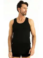 Cotton Askılı Atlet Q-En 1001 Siyah detay görünüm