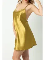 Dantel Detaylı Saten Gecelik DoReMi 002-001274 Yeşil farklı açı