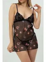 Dantel Detaylı Sırt Dekolteli Gecelik Phevos 012-002282 detay görünüm