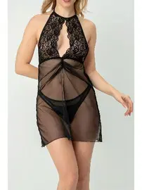 Phevos Dantel Göğüs Dekolteli Gecelik Takım Phevos 012-010059