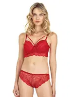 Dantelli Bralet Boş Cup Sütyen Takım Fabony 4211 Kırmızı görsel 5
