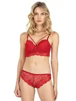 Dantelli Bralet Destekli Sütyen Takım Fabony 4210 Kırmızı görsel 5