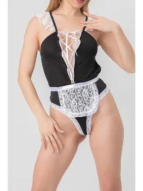 Phevos Dantelli Hizmetçi Kostüm Phevos 012-002218 - Alternatif Görünüm