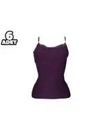 İnce Askılı Dantelli Flamlı Nefes Alan Bayan Atlet 6Lı Defnem 5206 Mor görsel 4