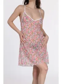 DOREMI Desenli Fantezi Askılı Gecelik DoReMi 002-002341