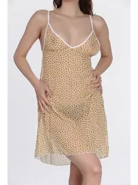 DOREMI Desenli Fantezi Askılı Gecelik DoReMi 002-002342