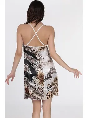 DOREMI Desenli Fantezi Askılı Gecelik DoReMi 002-002344 - Alternatif Görünüm