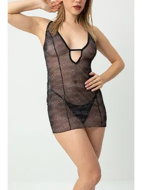 Phevos Desenli Göğüs Dekolteli Gecelik Phevos 012-002214