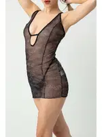 Desenli Göğüs Dekolteli Gecelik Phevos 012-002214 görsel 5