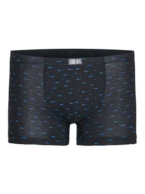 İlke Desenli Siyah Modal Boxer İlke 1616